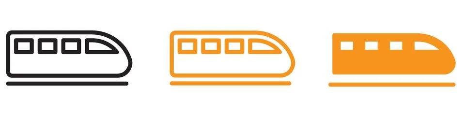 High-Speed Subway Train Icon for Transportation and Urban Mobility Graphics.. Stock Illustration