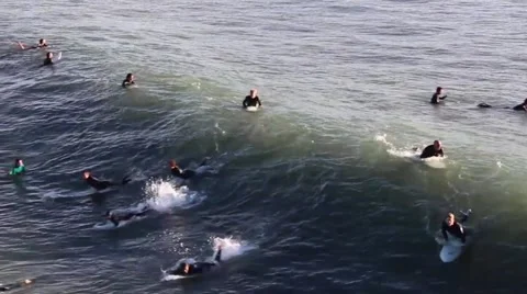 High Speed Surfers Stock Footage 46870542