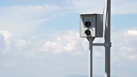 High-speed surveillance camera on highway Stock Footage 38126565