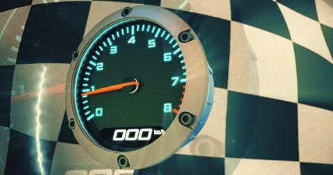High-speed tachometer. 3D render Stock Illustration
