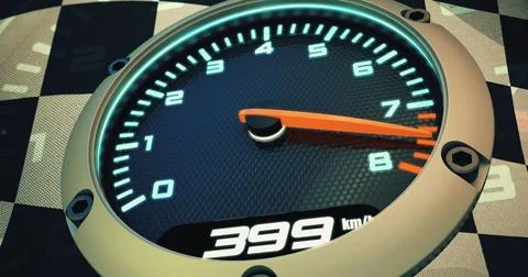 High-speed tachometer. 3D render Stock-Illustration