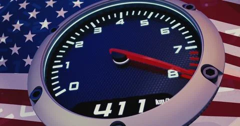 High-speed tachometer. 3D render Stock Illustration