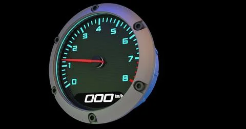 High-speed tachometer. 3D render イラスト素材