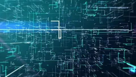 High speed tech node network system Stock Footage 287216700