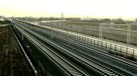 High speed train 1 Video stock 10857515