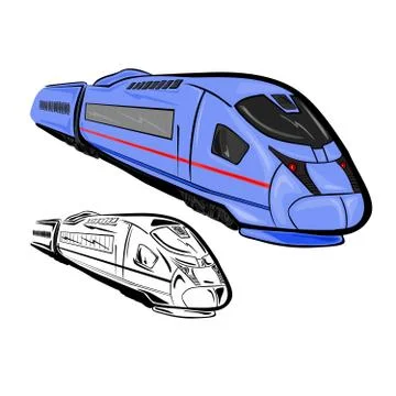 High Speed Train 1 Stock Illustration
