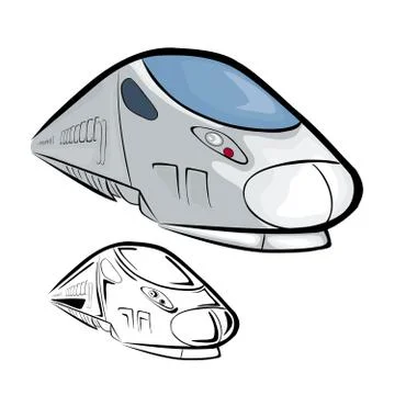 High Speed Train 2 Stock Illustration