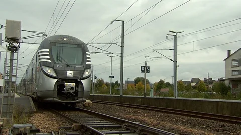 High Speed Train in Belgium Stock Footage 87172964