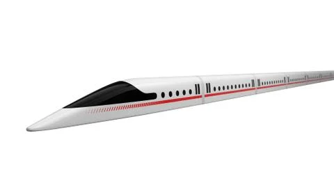 High speed train. concept design for magnetic levitation and vacuum tunnel Stock Illustration