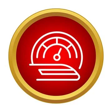 High speed train concept with speedometer icon Stock Illustration