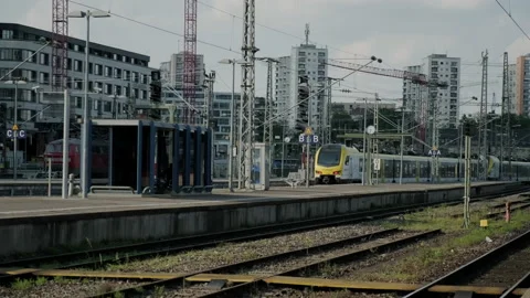 A high-speed train departure at a train station. France Paris May 15, 2022. 動画素材 195109657