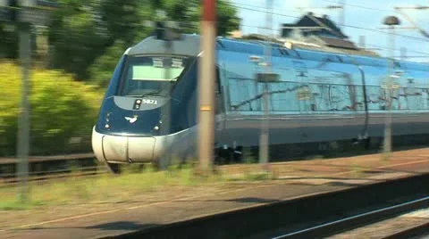 High-speed train Stock Footage 8927367