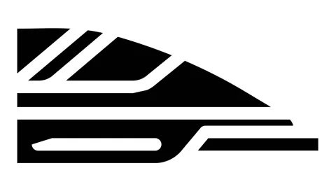 High speed train glyph icon animation Stock Footage 166672945