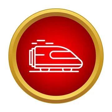 High speed train icon representing rapid modern transportation Stock Illustration