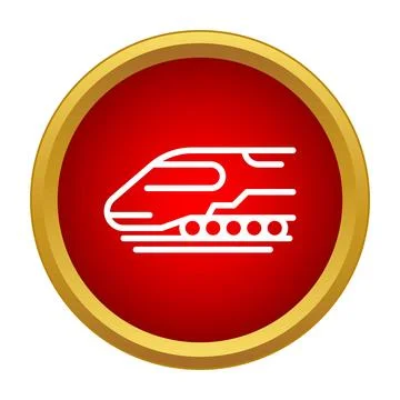 High speed train icon representing modern transport technology 스톡 일러스트