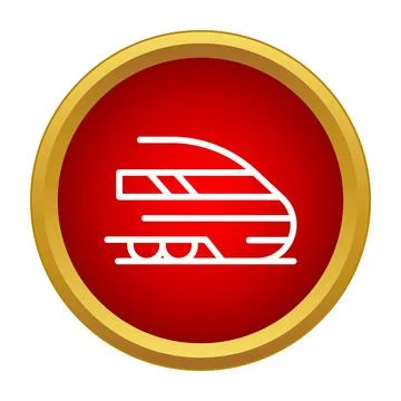 High speed train icon representing modern transportation Illustrazione stock