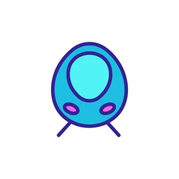 High-speed train icon vector. Isolated contour symbol illustration Illustrazione stock