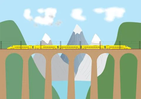 High speed train Stock Illustration