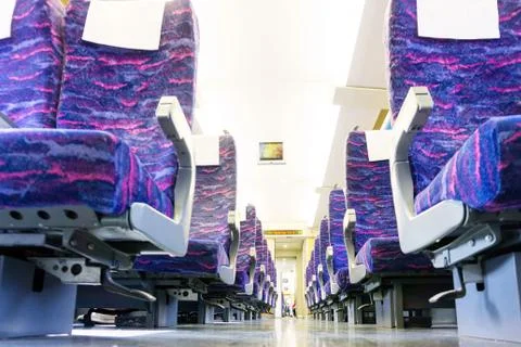 High speed train interior Stock Photos