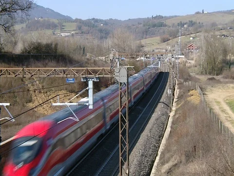 High speed train in Italy Video stock 72571141
