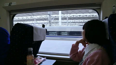 High speed train leaving from railway station 動画素材 53522715