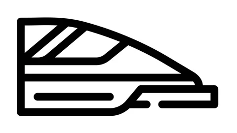 High speed train line icon animation Stock-Footage 166825786