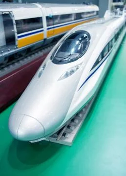 High-speed train model Stock Photos