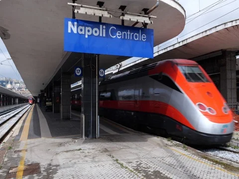 High Speed Train Napoli Centrale Stock Footage 112563190