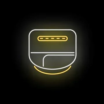 High speed train public transportation neon line icon Stock-Illustration
