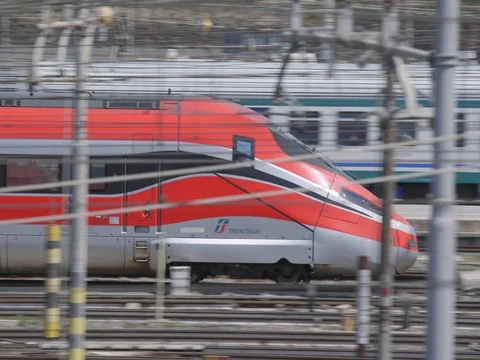 High Speed Train Roma Termini 2 Stock Footage 112563881