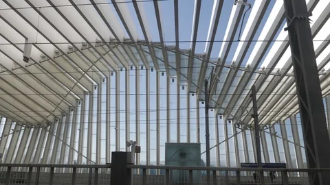 High speed train station Stock Footage 116964260