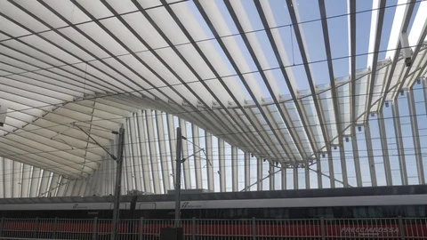 High speed train station Stock Footage 116964374