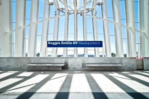 High Speed Train Station in Reggio Emilia, Italy Stock Photos