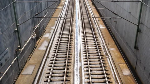 High speed train track Stock-Footage 246737659