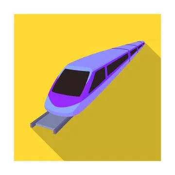 High speed train for transporting people over long distances. railway transport Stock Illustration