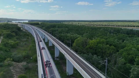 High speed train traveling Stock Footage 341701126
