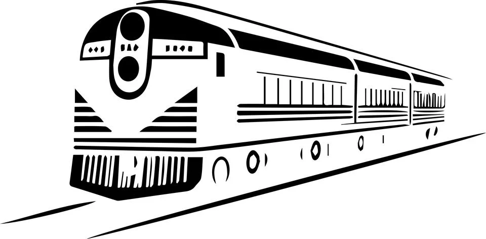 High-Speed Train Vector Art for Urban Commuting Designs Stock Illustration