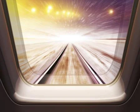 High speed train in winter Stock Photos