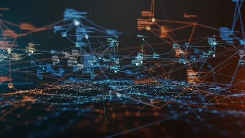 High-speed transfer digital data network connectivity technology background Stock Footage 303564190