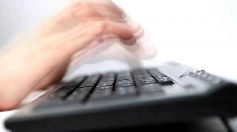 High-speed typing Stock Footage