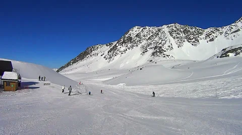 High speed in Val Thorens Stock Footage 35885369