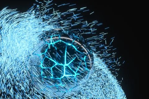 High speed vortex particles, 3d rendering. Stock Illustration