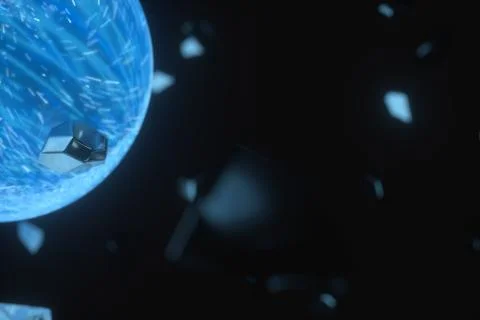 High speed vortex particles, 3d rendering. Stock Illustration