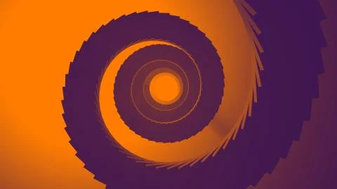 High spiral staircase in an abstract space illuminated with bright light Stock Illustration