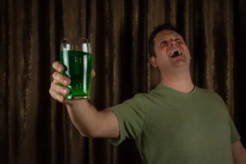 High spirits for st patricks day party cheers to drinking green beer Stock Photos