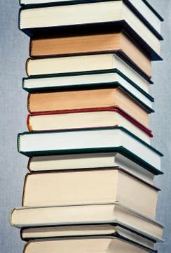 High stack of books Foto stock