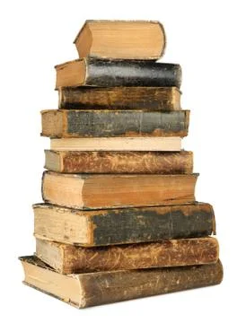 High stack of old books Stock Photos