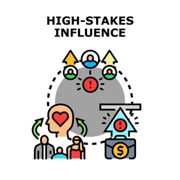 High stakes influence strategy affecting business decisions イラスト素材