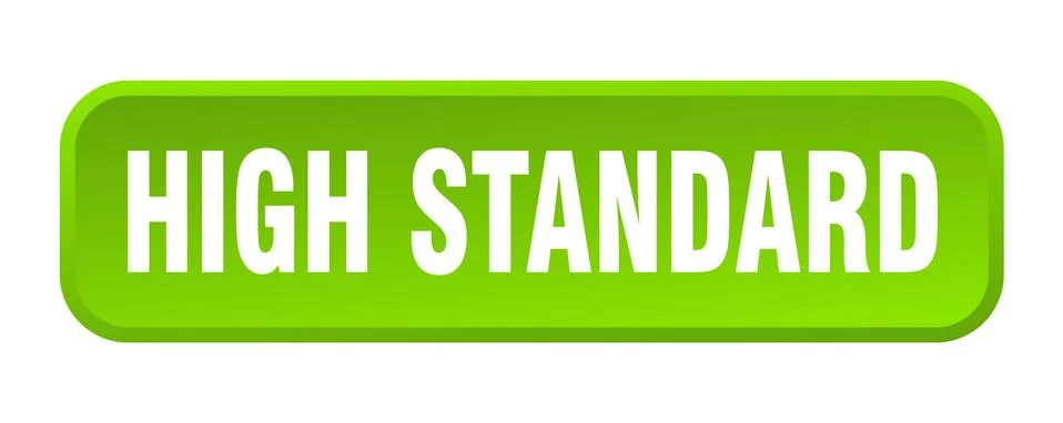 High standard button. high standard square 3d push button Illustrazione stock