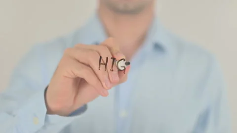 High Standard, Man Writing on Transparent Screen Video stock 157501285